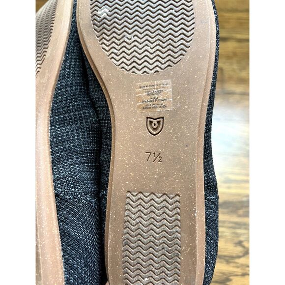 Rothy's The Flat Women's Lattice Stitch Ballet Flats Grey Black Size 7.5 - Picture 5 of 9